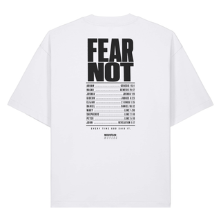 Fear Not Tour Heavy Oversized Shirt BackPrint, Weiß, Rückseite