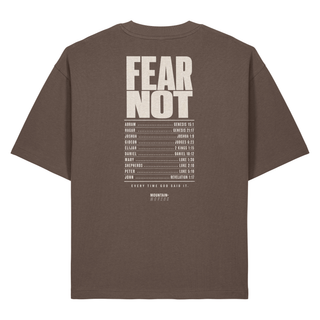 Fear Not Tour Heavy Oversized Shirt BackPrint, Mocha, Rückseite