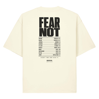 Fear Not Tour Heavy Oversized Shirt BackPrint, Cream, Rückseite