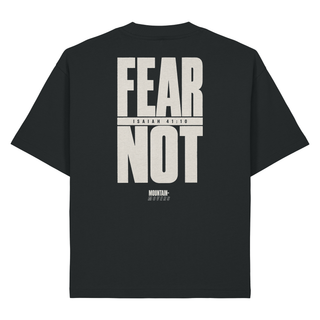 Fear Not Typo Heavy Oversized Shirt BackPrint, Schwarz, Rückseite
