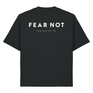 Fear Not Heavy Oversized Shirt Front & Back, Schwarz, Rückseite