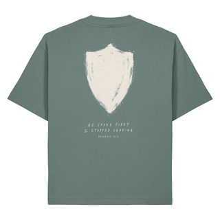Do Not Fear Schild Heavy Oversized Shirt BackPrint, Green Bay, Rückseite