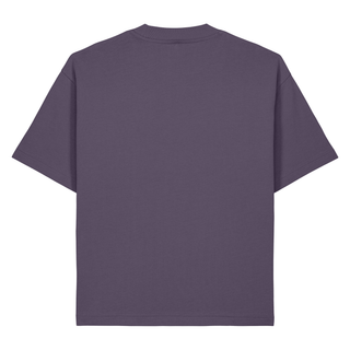 Fear Not Taube Matthäus 10:31 Heavy Oversized Shirt Chestprint, Grape, Rückseite