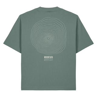 Fear Not Höhenlinien Heavy Oversized Shirt BackPrint, Green Bay, Rückseite