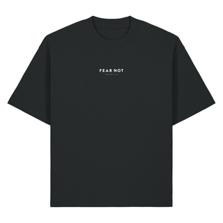 Fear Not Chrom Heavy Oversized Shirt BackPrint, Schwarz, Vorderseite