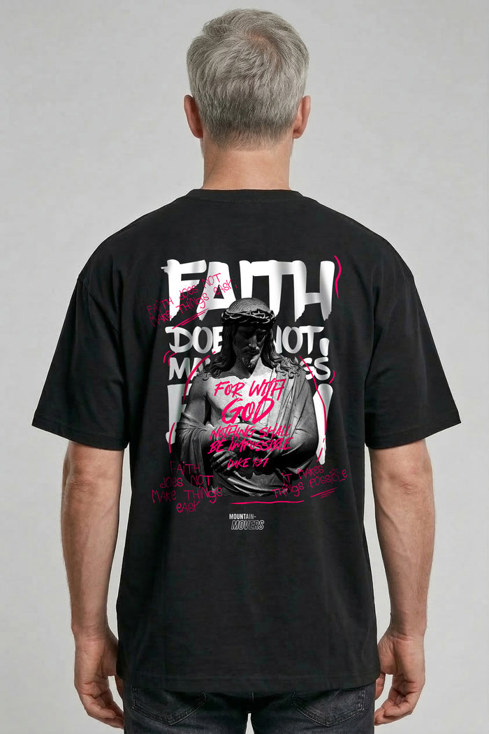 Faith Makes it possible oversized shirt backprint
