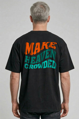 Make heaven crowded wavy Oversized Shirt BackPrint im Lifestyle Look, Mountain Movers DACH