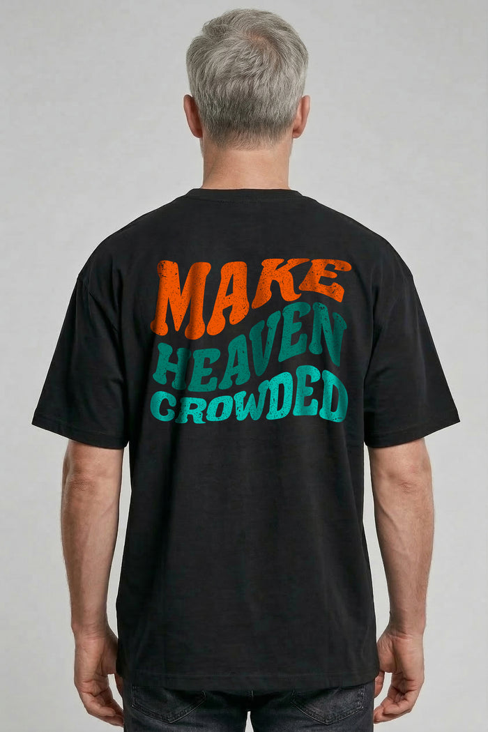 Maak de hemel druk Oversized T-shirt Rugprint
