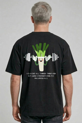 I can do all Things Lauch Gym Oversized Shirt BackPrint im Lifestyle Look, Mountain Movers DACH