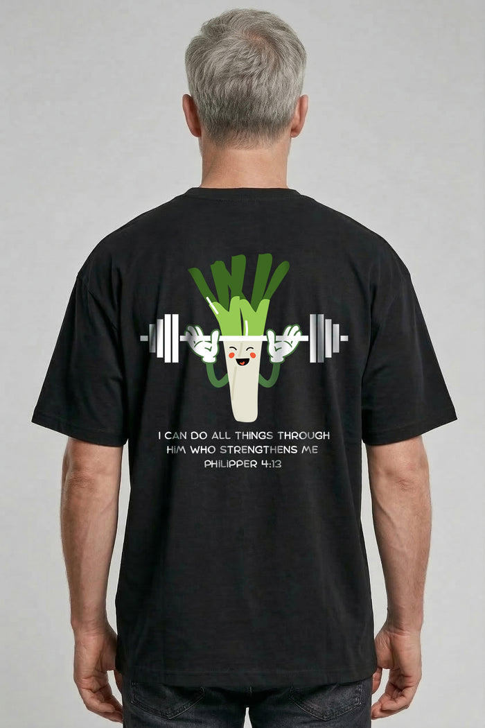 I can do all Things Lauch Gym Oversized Shirt BackPrint