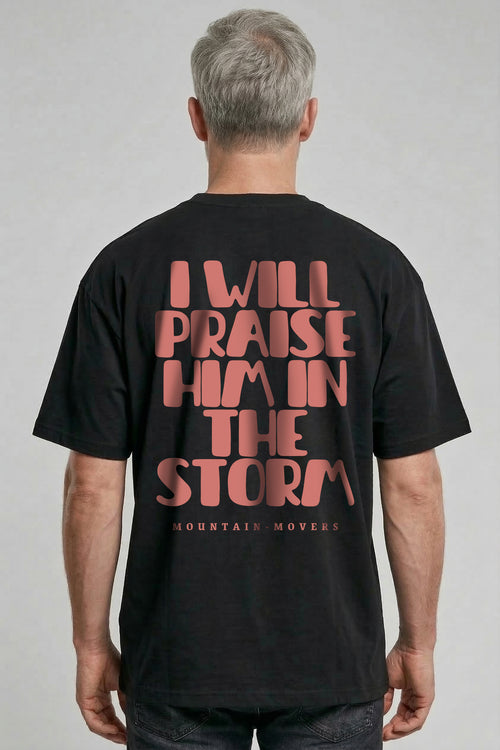 Ik zal hem prijzen. Oversized T-shirt Rugprint