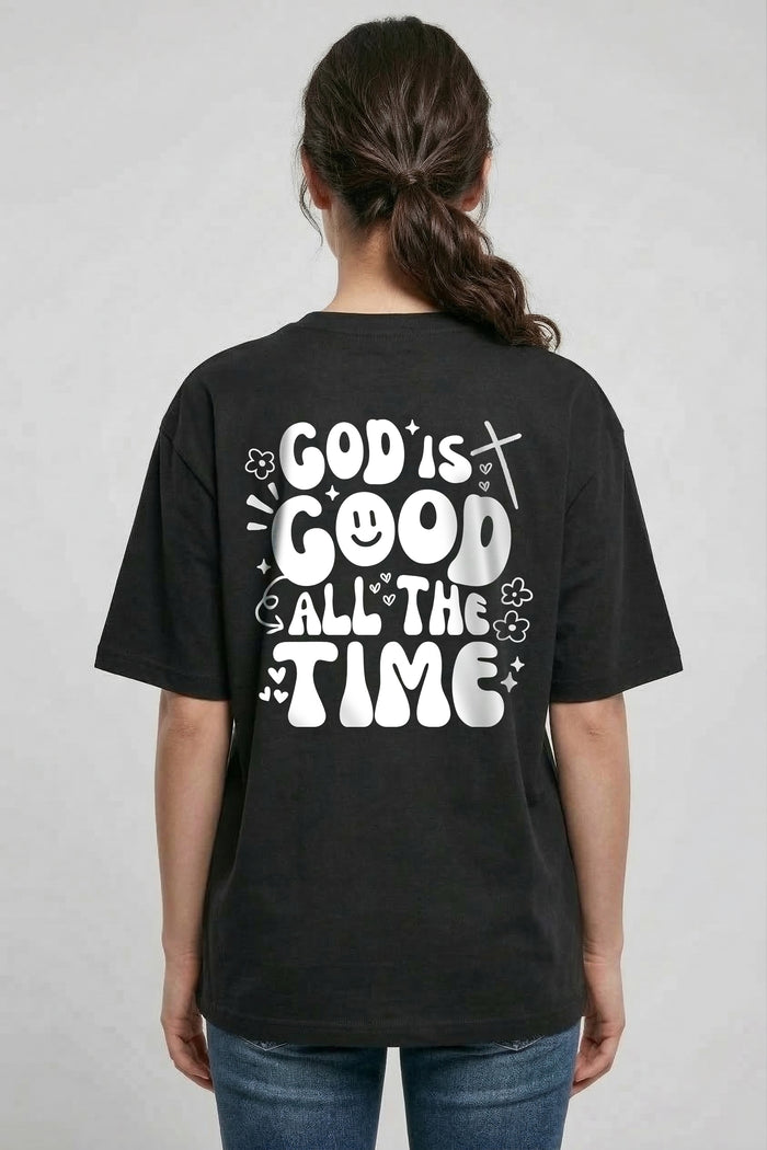 God is good Hearts Oversized Shirt BackPrint
