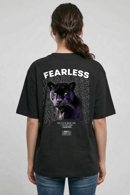 Fearless Panther Oversized Shirt BackPrint
