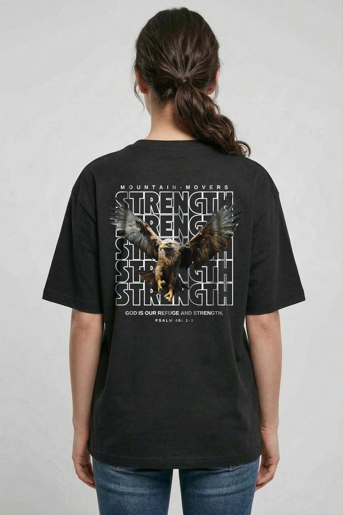 Strength eagle oversized shirt backprint