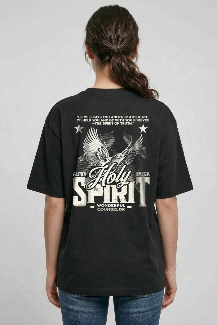 Holy Spirit Wonderful Counselor Oversized Shirt BackPrint