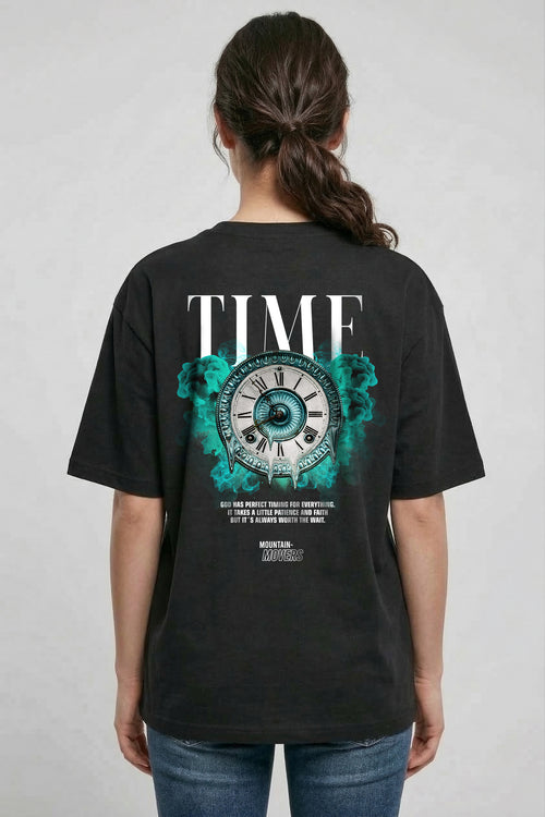 Time Streetwear oversized T-shirt met print op de achterkant
