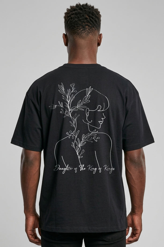 Dochter van de Koning der Koningen Oversized T-shirt Rugprint