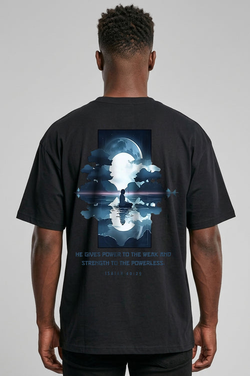 Power to the weak moon Oversized Shirt BackPrint