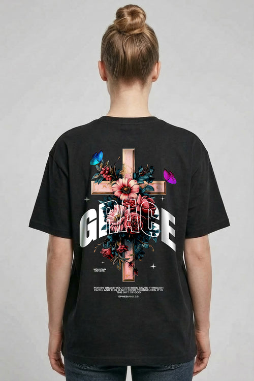 Grace Cross Oversized Shirt BackPrint