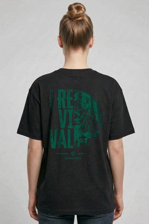 Revival oversized T-shirt met print op de achterkant