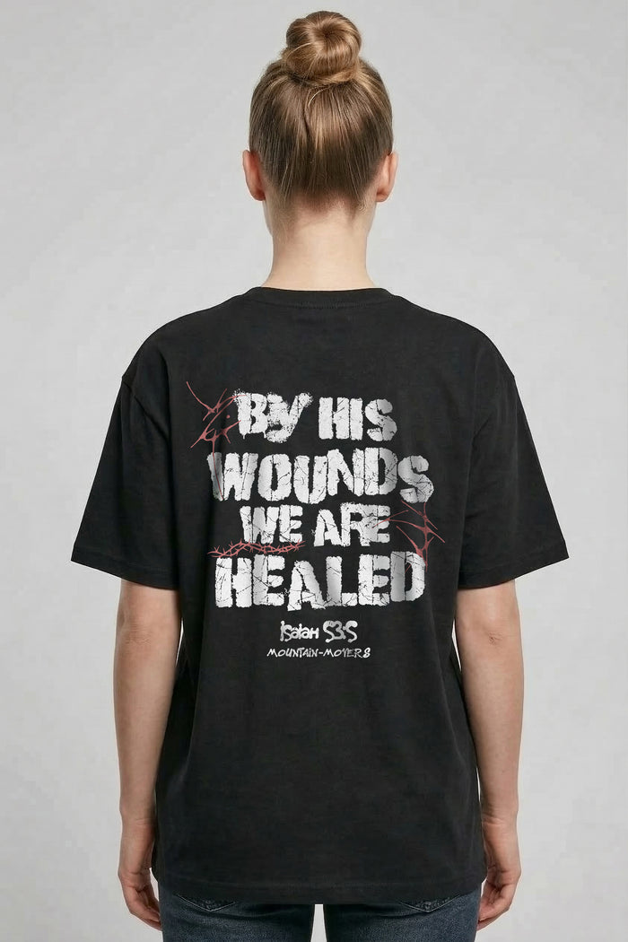 By his Wounds Oversize Shirt BackPrint