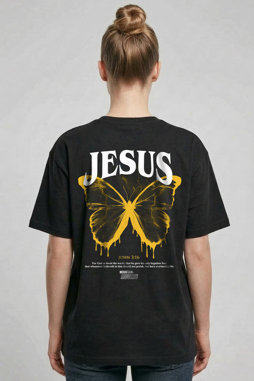 Jesus Butterfly Oversize Shirt BackPrint