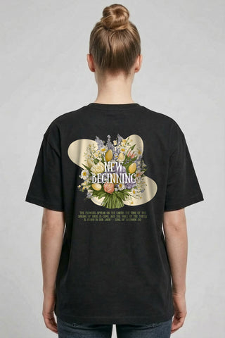 New beginning Flower Oversized Shirt BackPrint, christliche Streetwear von Mountain Movers