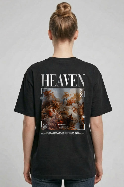 Heaven oversized T-shirt met print op de achterkant