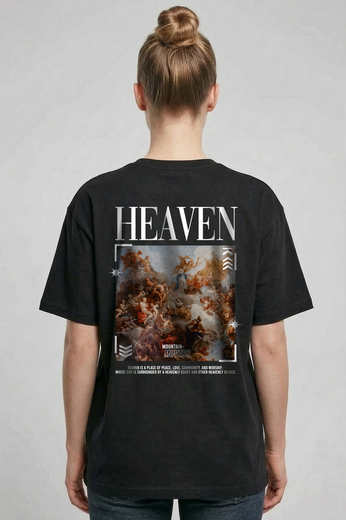 Heaven oversized T-shirt met print op de achterkant