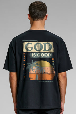 God is Good Oversized Shirt BackPrint im Lifestyle Look, Mountain Movers DACH