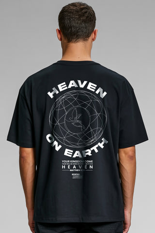 Heaven on Earth Oversized Shirt BackPrint im Lifestyle Look, Mountain Movers DACH