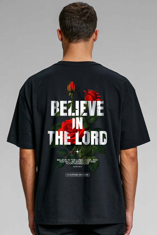 Believe in the Lord Oversized Shirt Rugprint