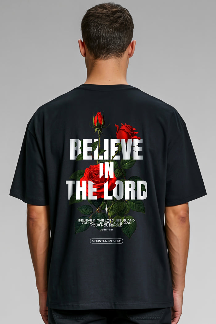 Believe in the Lord Oversized Shirt Rugprint