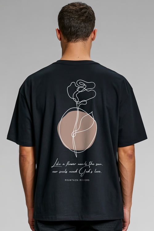 Als een bloem oversized T-shirt met rugprint