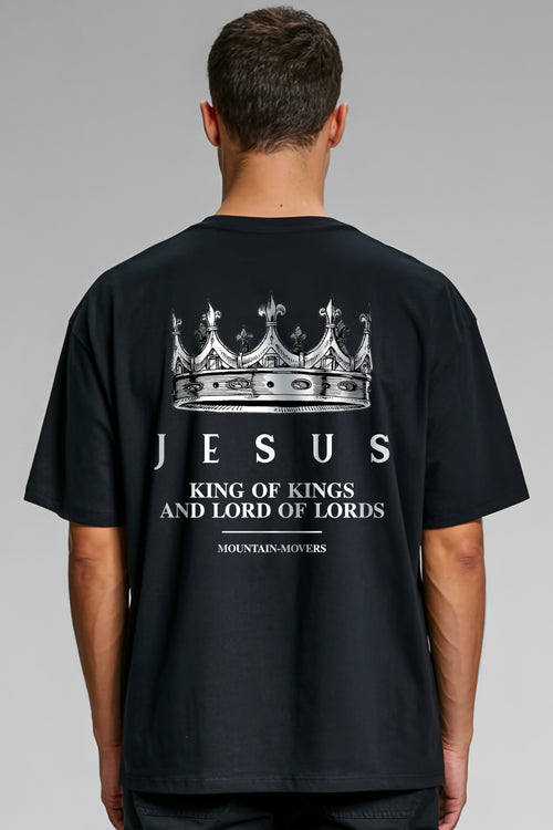 Jesus Koning der Koningen Oversized Shirt Rugprint