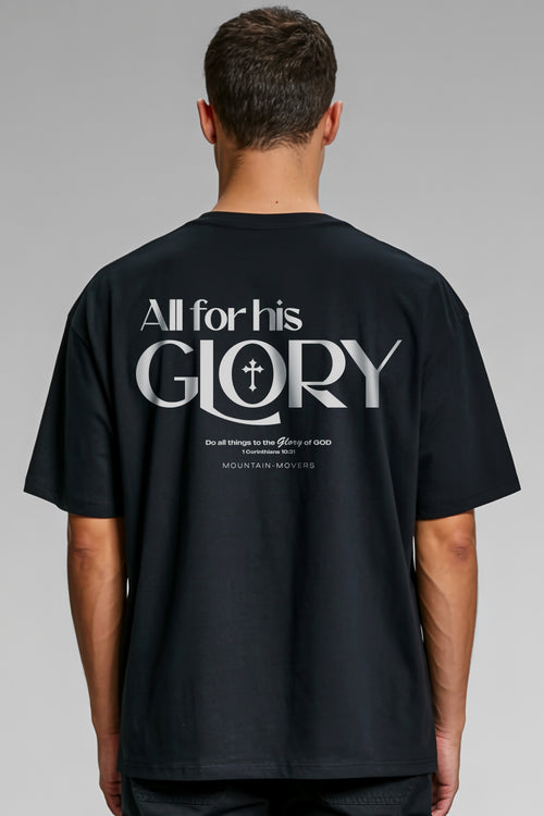 All for his Glory Oversized Shirt BackPrint