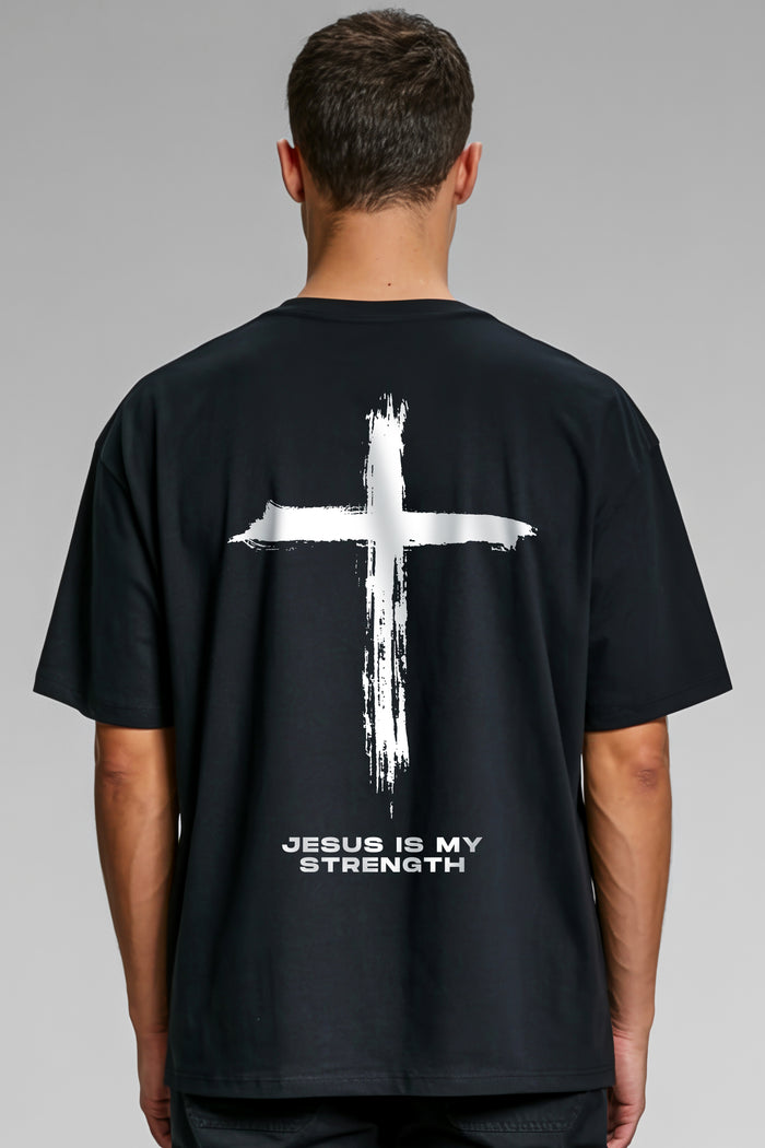 Jesus is my strength Oversized Shirt BackPrint