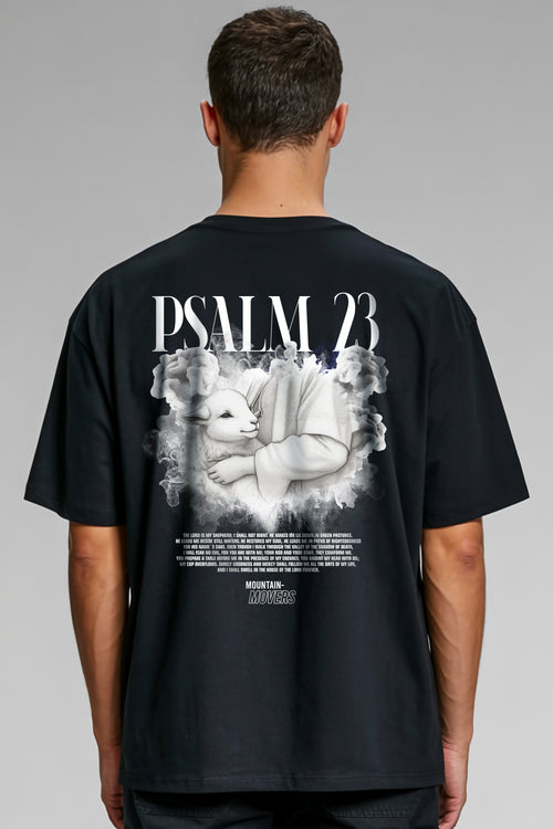 Psalm 23 Oversized T-shirt met print op de achterkant