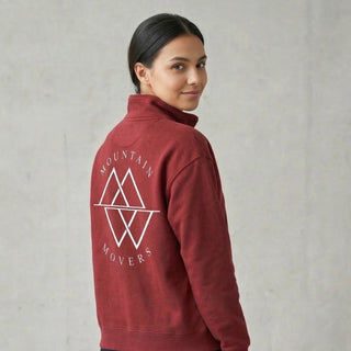 Mountain-Movers Logo Half Zip Sweater, christliche Streetwear von Mountain Movers