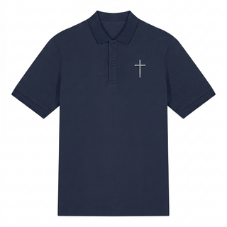 Kreuz Unisex Polo T-Shirt Navy (Stick)