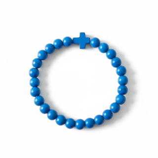 Surprise Kreuz Perlenarmband Detailansicht, Mountain Movers christliche Streetwear