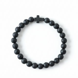 Surprise Kreuz Perlenarmband Detailansicht, Mountain Movers christliche Streetwear