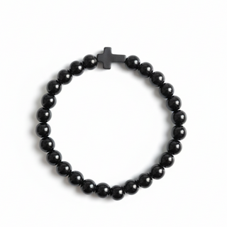 Surprise Kreuz Perlenarmband Detailansicht, Mountain Movers christliche Streetwear