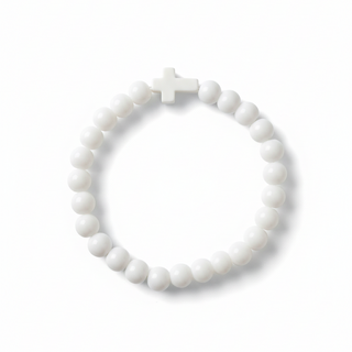 Surprise Kreuz Perlenarmband Detailansicht, Mountain Movers christliche Streetwear