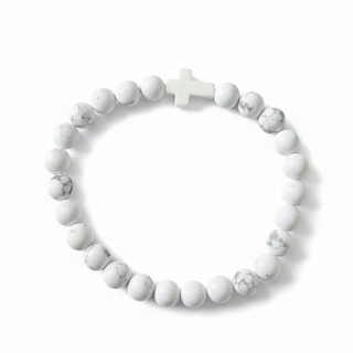 Surprise Kreuz Perlenarmband Detailansicht, Mountain Movers christliche Streetwear