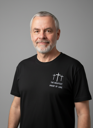 Proof of Love T-Shirt getragen, Mountain Movers christliche Mode