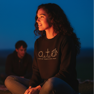 A lot can happen Sweatshirt Detailansicht, Mountain Movers christliche Streetwear