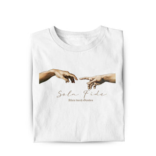 Sola Fide Frauen T-Shirt, christliche Streetwear von Mountain Movers