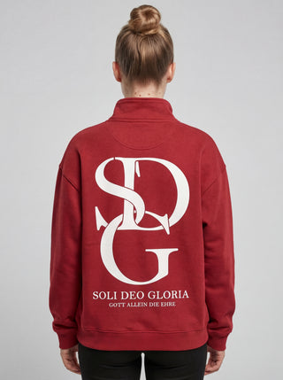 Soli Deo Gloria Half Zip Sweater, christliche Streetwear von Mountain Movers