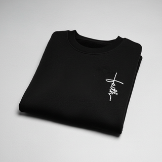 Little Faith Sweatshirt Detailansicht, Mountain Movers christliche Streetwear